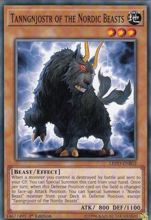 Tanngnjostr of the Nordic Beasts LEHD-ENB02 card from Legendary Hero Decks