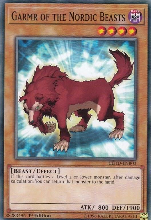Garmr of the Nordic Beasts LEHD-ENB03 card from Legendary Hero Decks