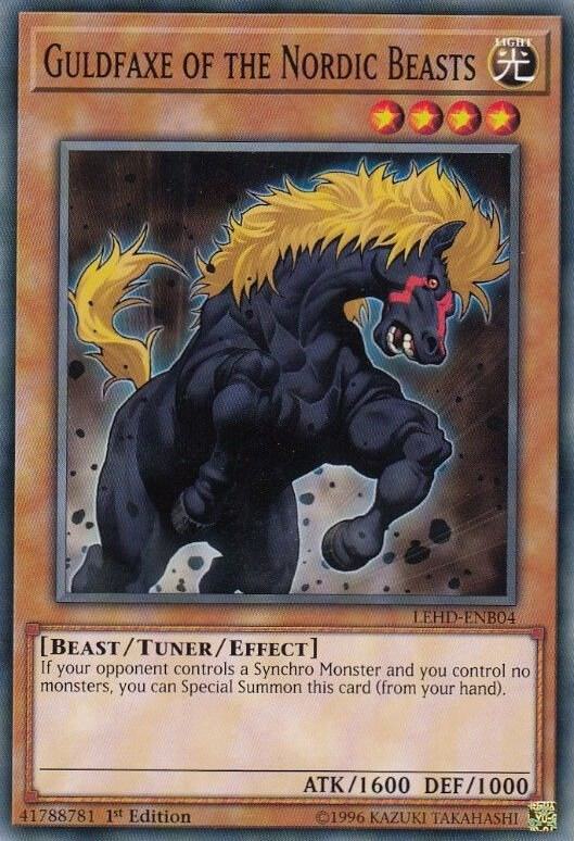 Guldfaxe of the Nordic Beasts LEHD-ENB04 card from Legendary Hero Decks