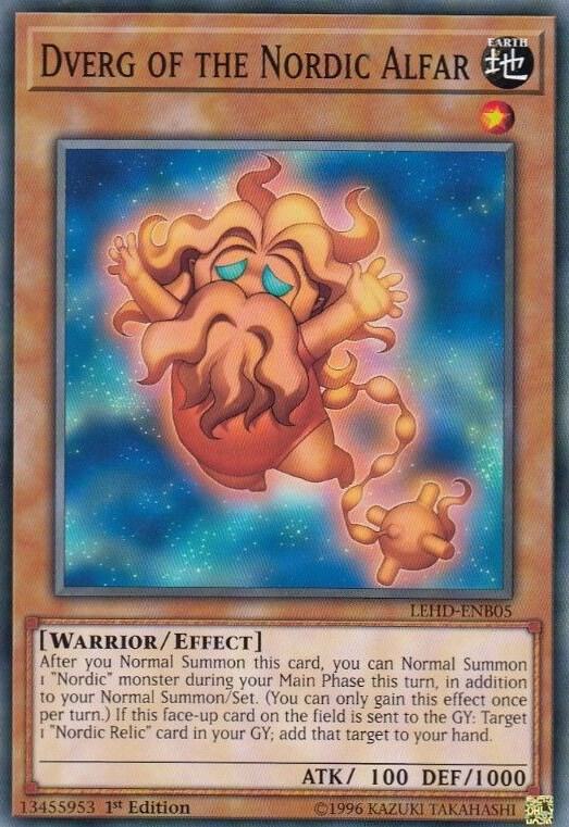 Dverg of the Nordic Alfar LEHD-ENB05 card from Legendary Hero Decks