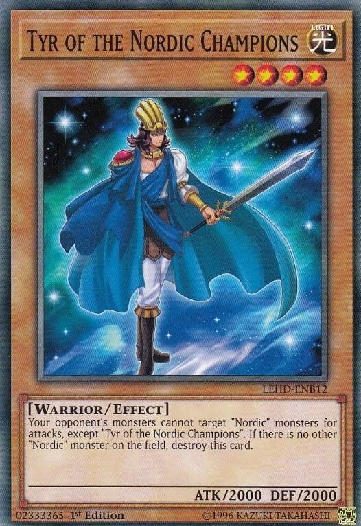 Tyr of the Nordic Champions LEHD-ENB12 card from Legendary Hero Decks