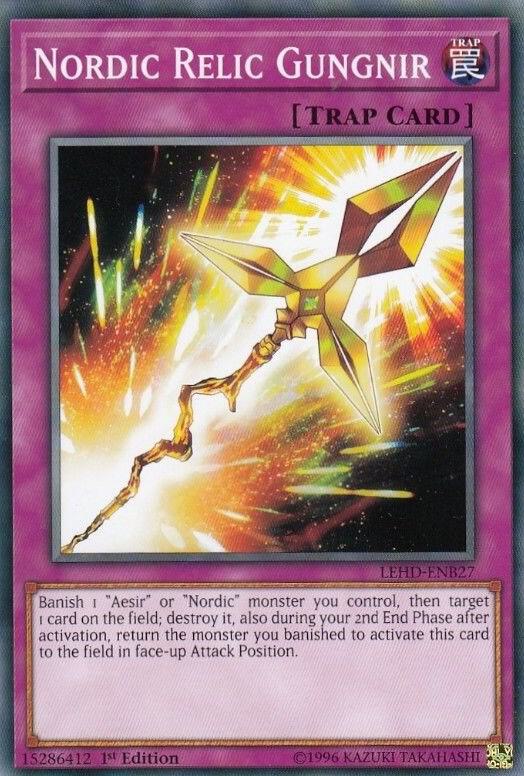 Nordic Relic Gungnir LEHD-ENB27 card from Legendary Hero Decks
