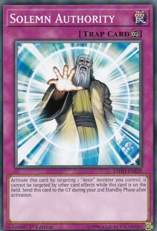 Solemn Authority LEHD-ENB29 card from Legendary Hero Decks