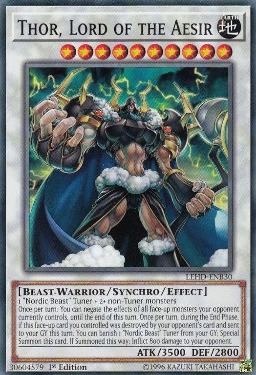 Thor, Lord of the Aesir LEHD-ENB30 card from Legendary Hero Decks