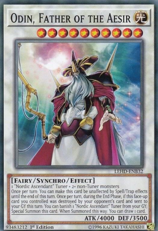 Odin, Father of the Aesir LEHD-ENB32 card from Legendary Hero Decks