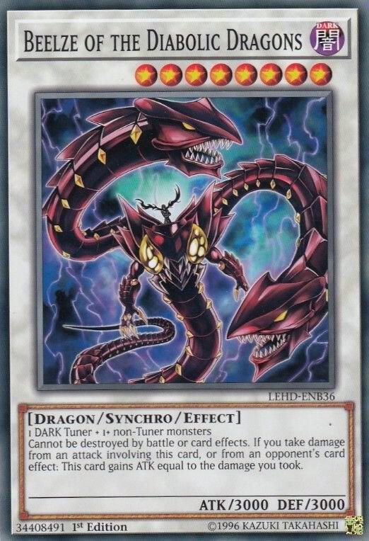 Beelze of the Diabolic Dragons LEHD-ENB36 card from Legendary Hero Decks