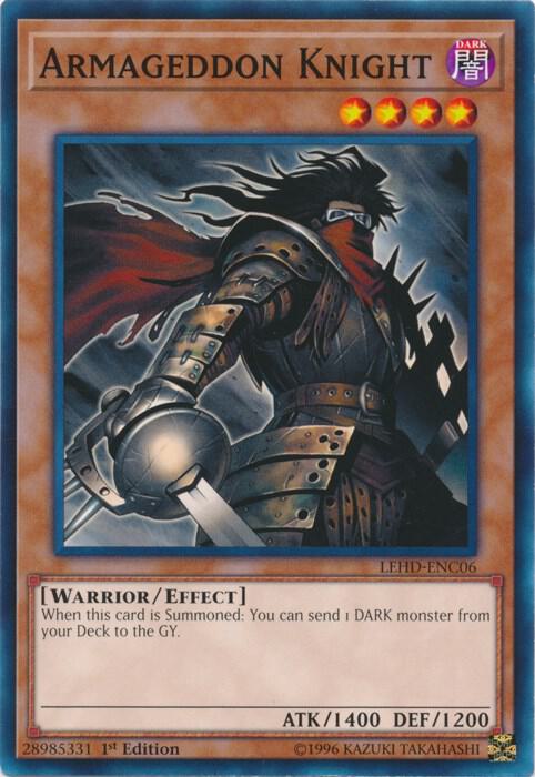 Armageddon Knight LEHD-ENC06 card from Legendary Hero Decks