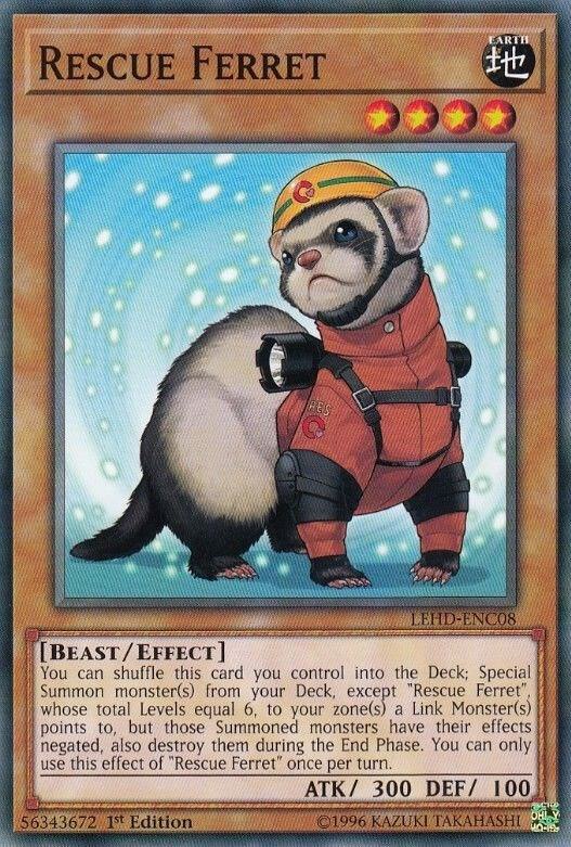 Rescue Ferret LEHD-ENC08 card from Legendary Hero Decks