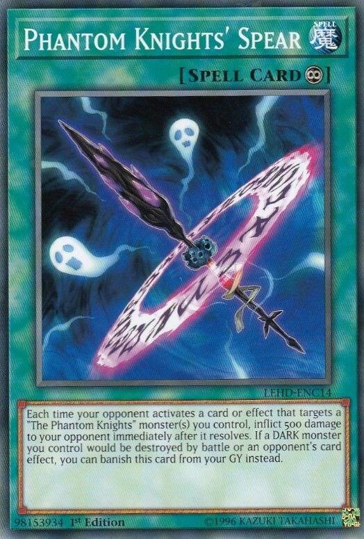 Phantom Knights' Spear LEHD-ENC14 card from Legendary Hero Decks