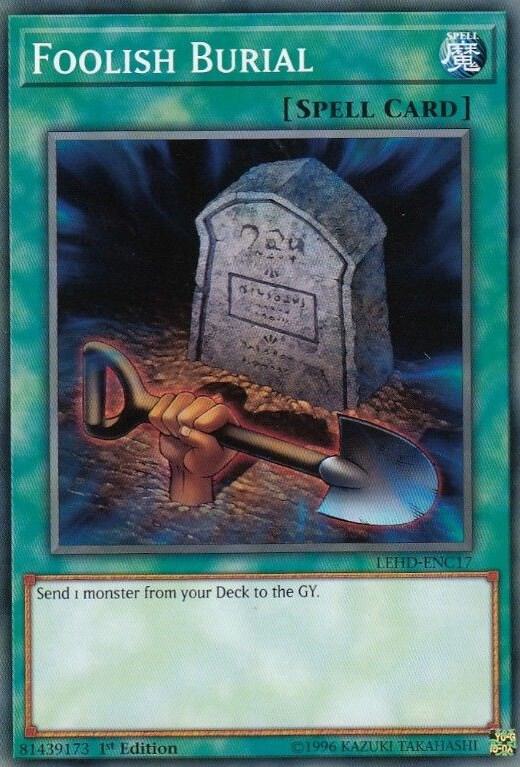 Foolish Burial LEHD-ENC17 card from Legendary Hero Decks