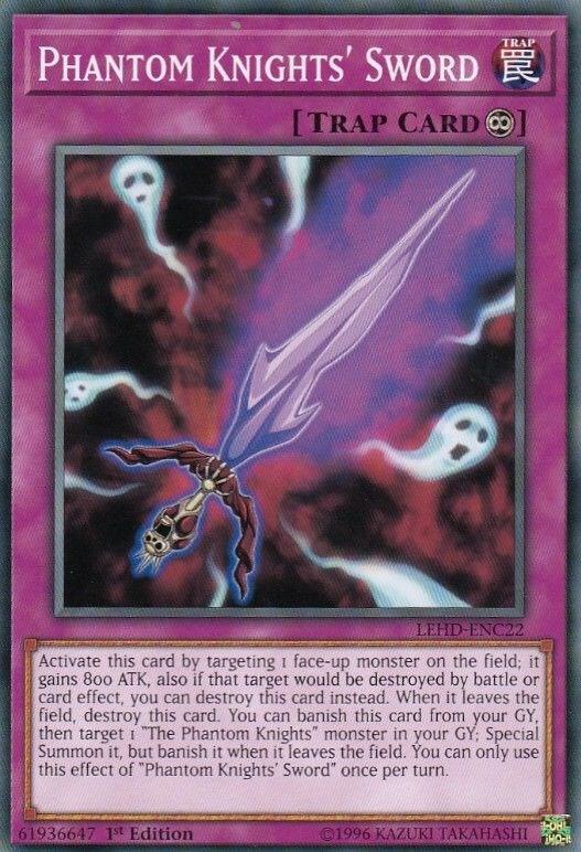 Phantom Knights' Sword LEHD-ENC22 card from Legendary Hero Decks