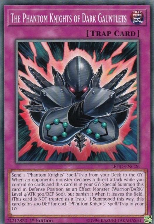 The Phantom Knights of Dark Gauntlets LEHD-ENC26 card from Legendary Hero Decks