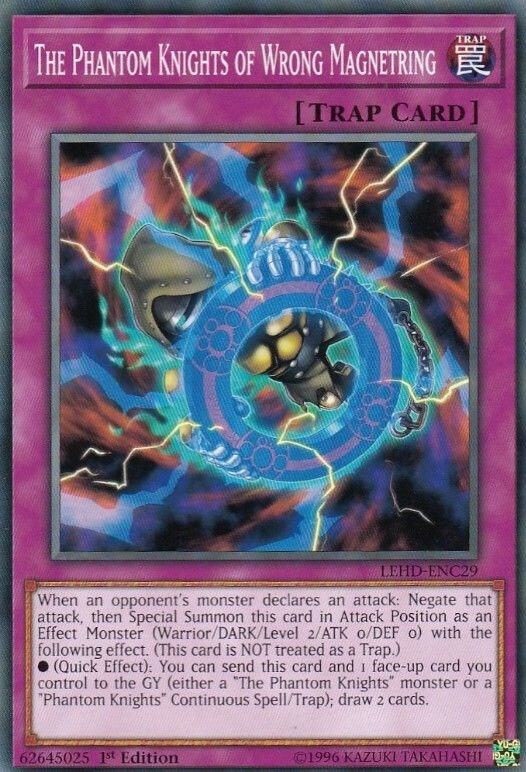 The Phantom Knights of Wrong Magnetring LEHD-ENC29 card from Legendary Hero Decks
