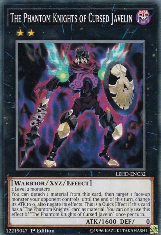 The Phantom Knights of Cursed Javelin LEHD-ENC32 card from Legendary Hero Decks