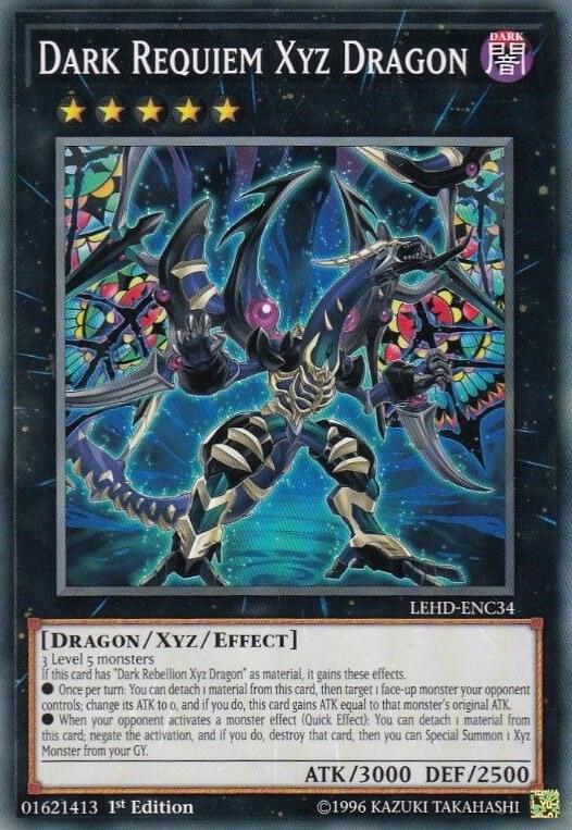 Dark Requiem Xyz Dragon LEHD-ENC34 card from Legendary Hero Decks