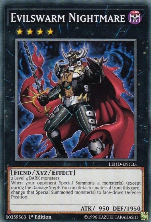 Evilswarm Nightmare LEHD-ENC35 card from Legendary Hero Decks