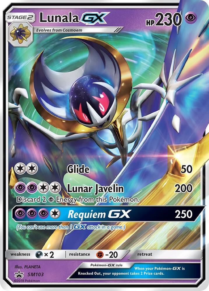 Lunala GX SM103 card from SM Promos