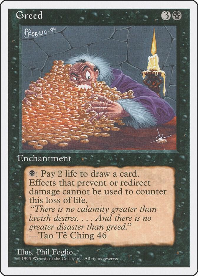 Greed card from Fourth Edition