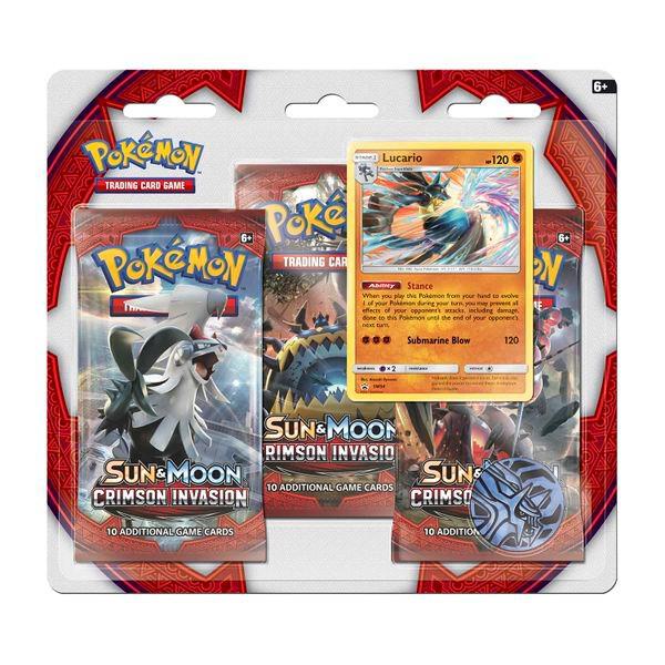 Crimson Invasion 3 Pack Blister [Lucario] card from SM - Crimson Invasion