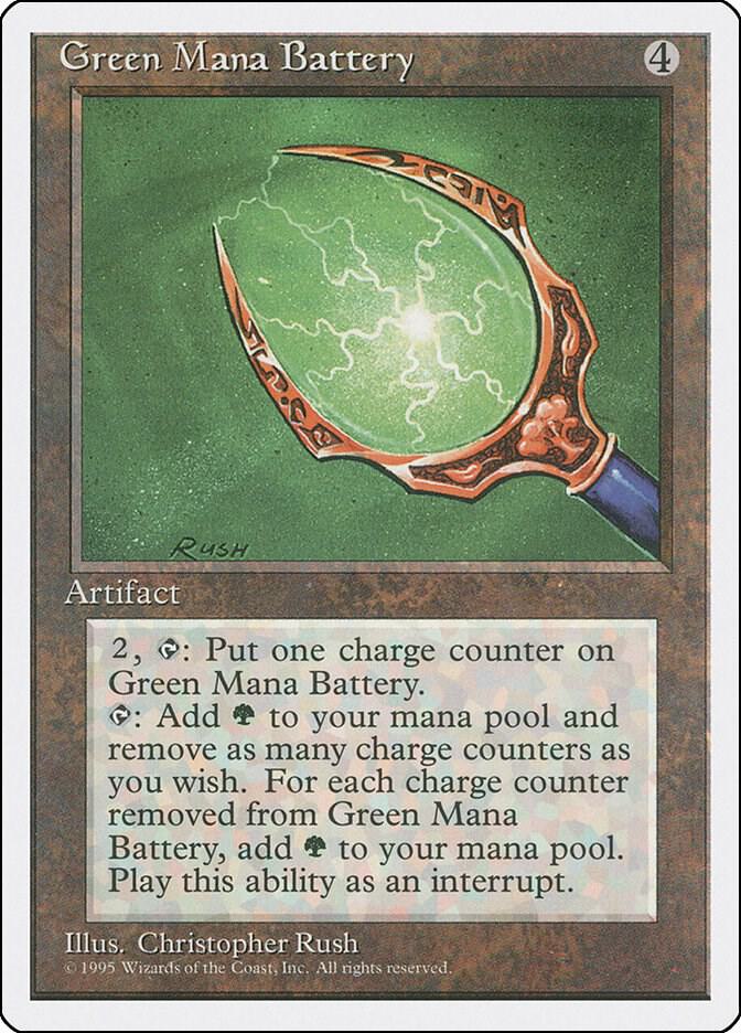 Green Mana Battery card from Fourth Edition
