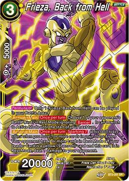 Frieza, Back from Hell BT5-091 card from Miraculous Revival