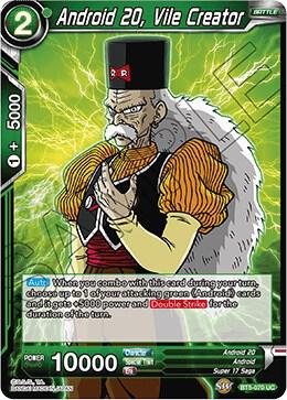 Android 20, Vile Creator BT5-070 card from Miraculous Revival