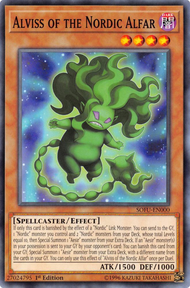 Alviss of the Nordic Alfar SOFU-EN000 card from Soul Fusion