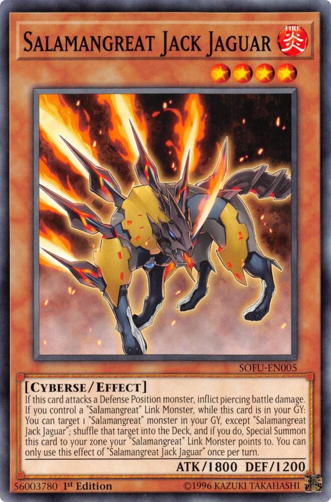 Salamangreat Jack Jaguar SOFU-EN005 card from Soul Fusion