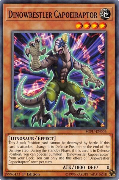 Dinowrestler Capoeiraptor SOFU-EN006 card from Soul Fusion