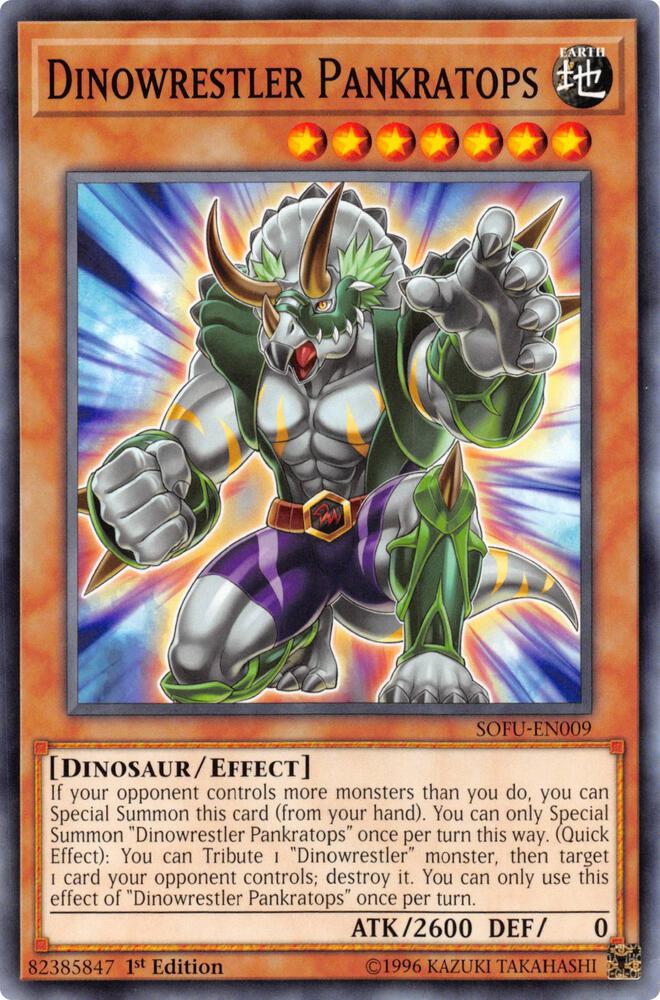 Dinowrestler Pankratops SOFU-EN009 card from Soul Fusion