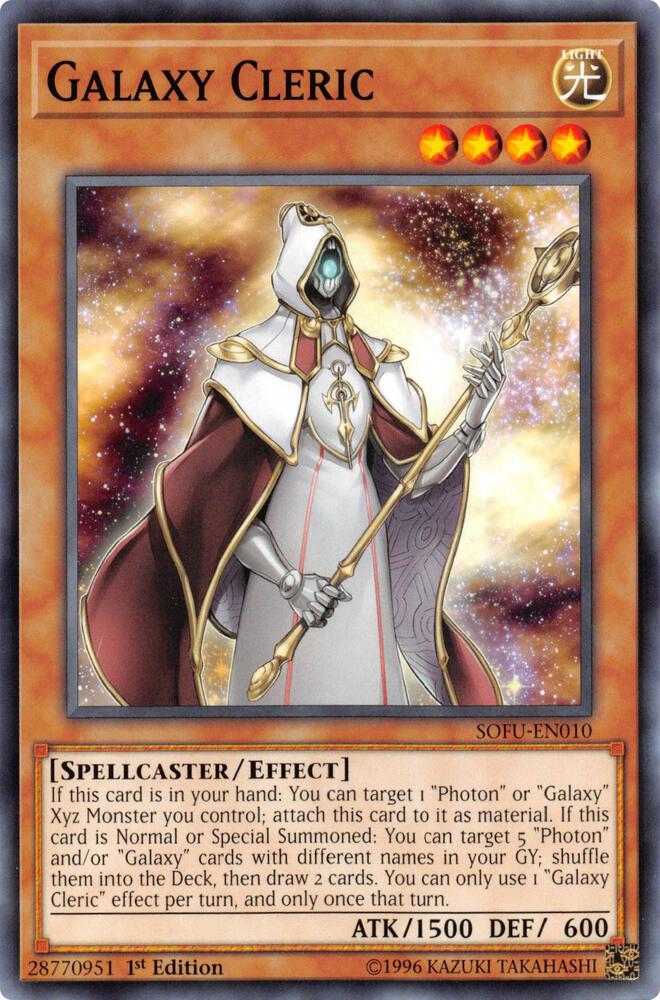 Galaxy Cleric SOFU-EN010 card from Soul Fusion