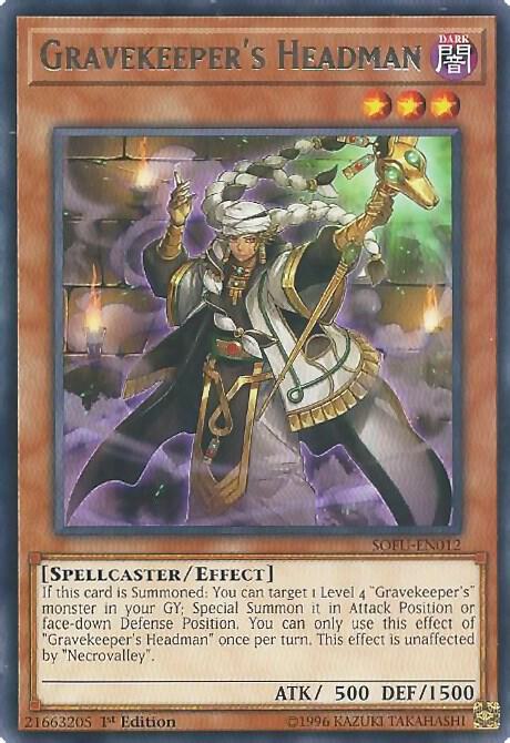 Gravekeeper's Headman SOFU-EN012 card from Soul Fusion
