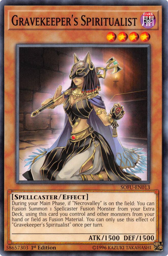 Gravekeeper's Spiritualist SOFU-EN013 card from Soul Fusion