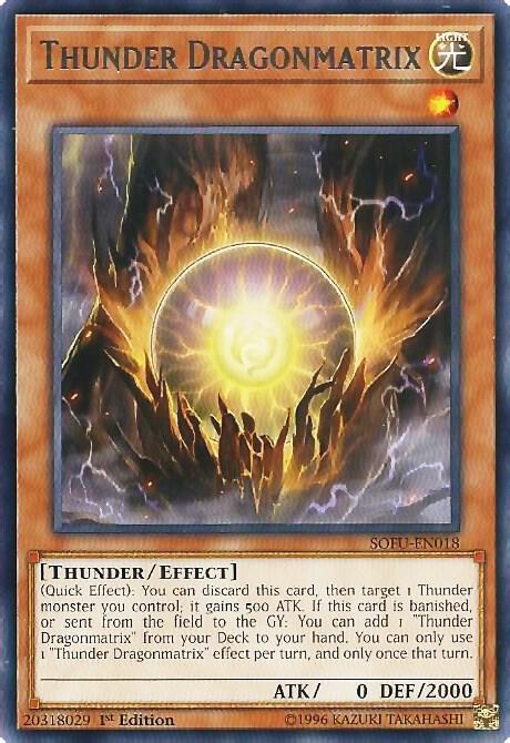 Thunder Dragonmatrix SOFU-EN018 card from Soul Fusion