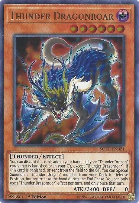 Thunder Dragonroar SOFU-EN021 card from Soul Fusion