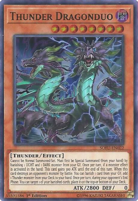 Thunder Dragonduo SOFU-EN022 card from Soul Fusion