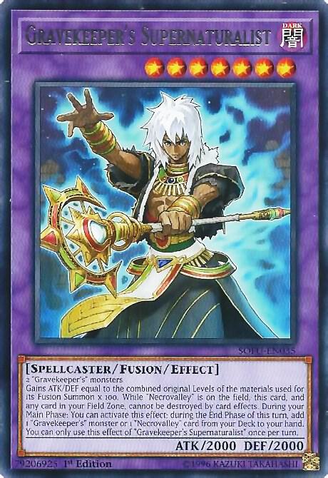 Gravekeeper's Supernaturalist SOFU-EN035 card from Soul Fusion