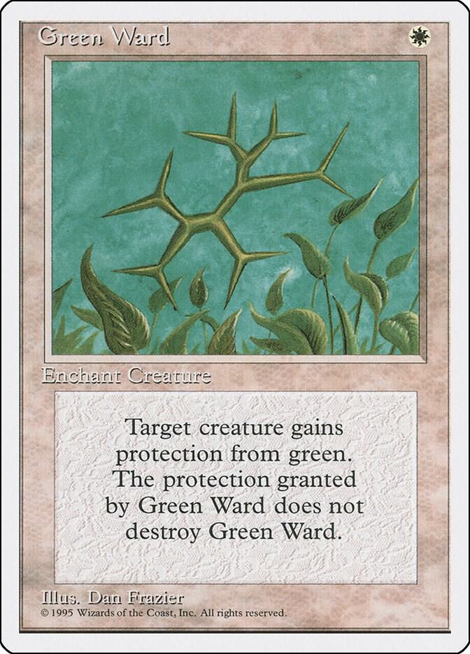 Green Ward card from Fourth Edition
