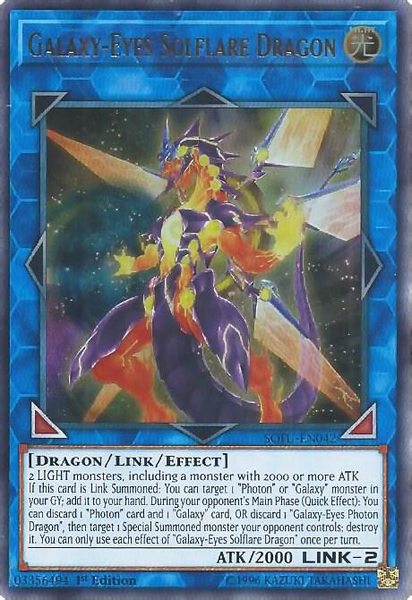 Galaxy-Eyes Solflare Dragon SOFU-EN042 card from Soul Fusion