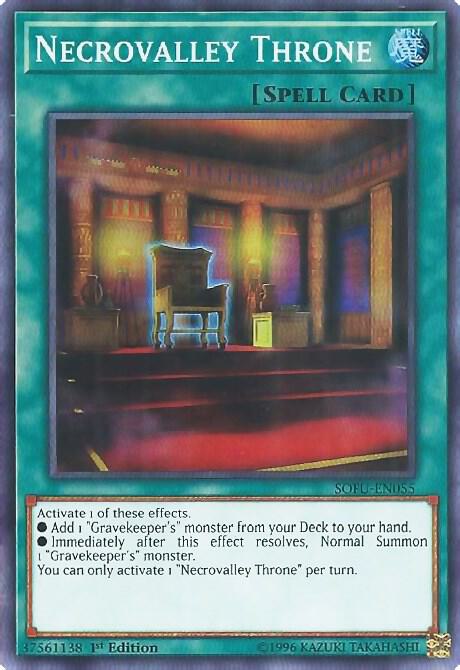 Necrovalley Throne SOFU-EN055 card from Soul Fusion