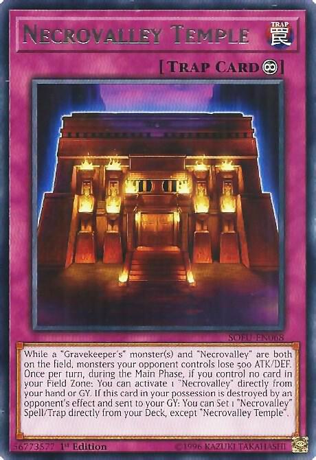 Necrovalley Temple SOFU-EN068 card from Soul Fusion