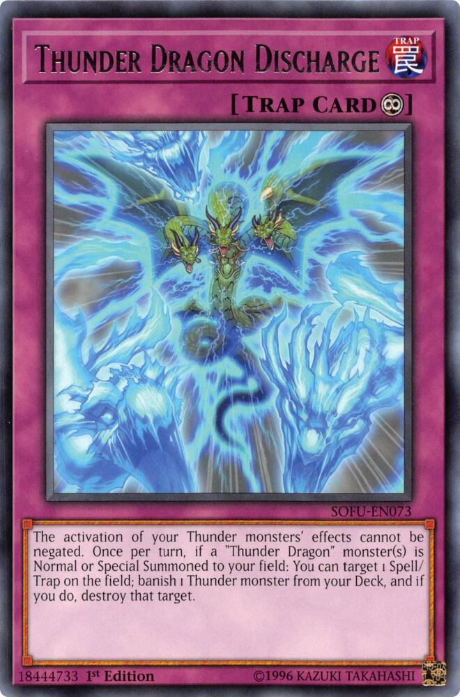 Thunder Dragon Discharge SOFU-EN073 card from Soul Fusion