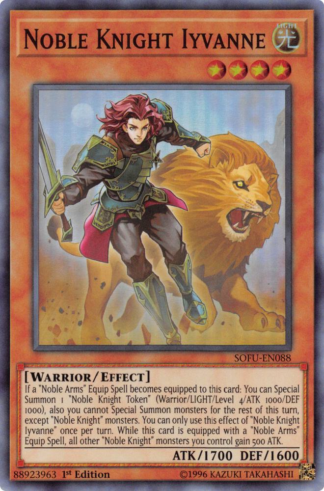 Noble Knight Iyvanne SOFU-EN088 card from Soul Fusion
