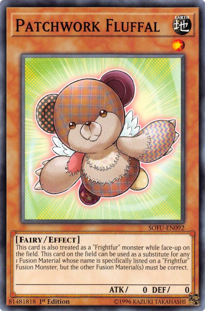 Patchwork Fluffal SOFU-EN092 card from Soul Fusion