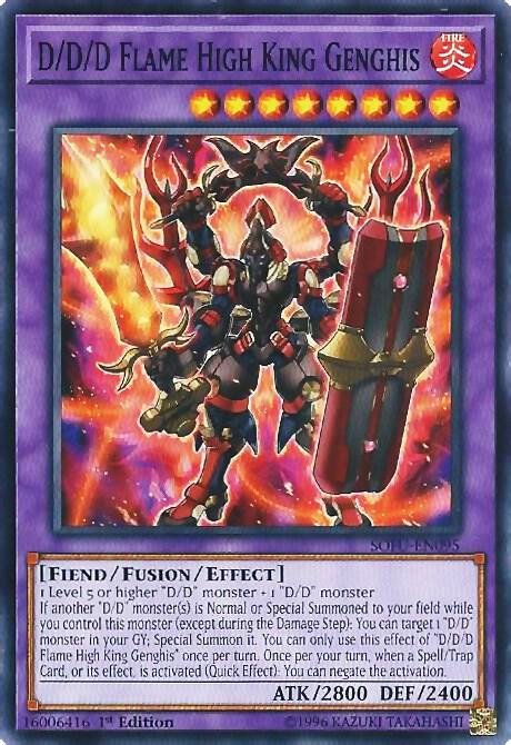 D/D/D Flame High King Genghis SOFU-EN095 card from Soul Fusion