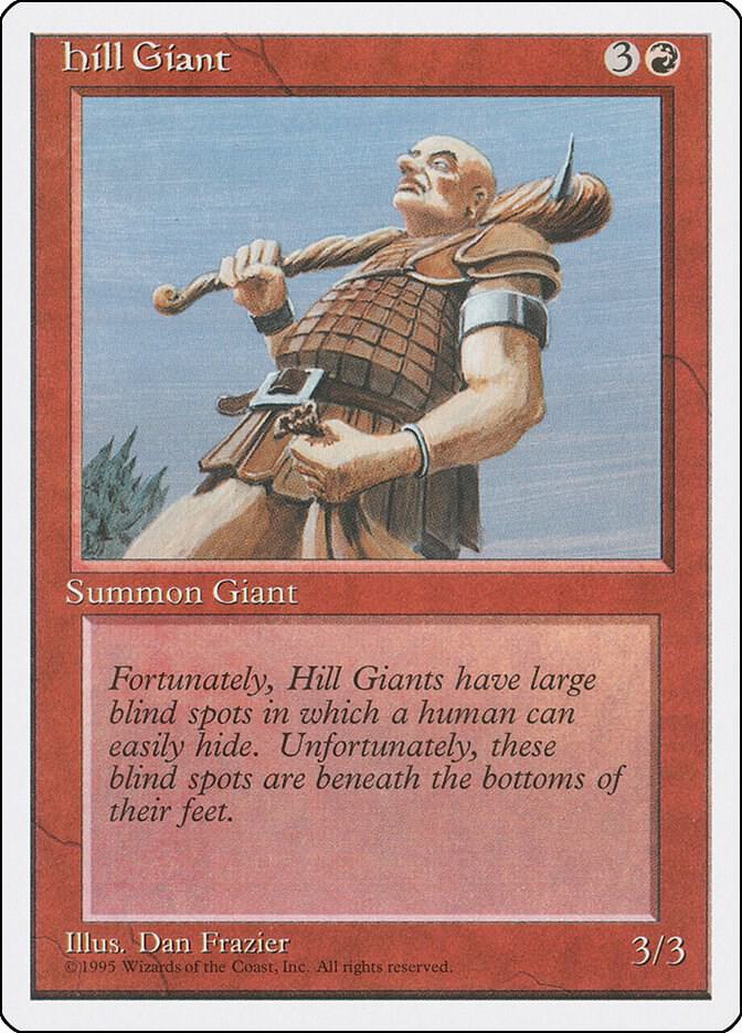 Hill Giant card from Fourth Edition