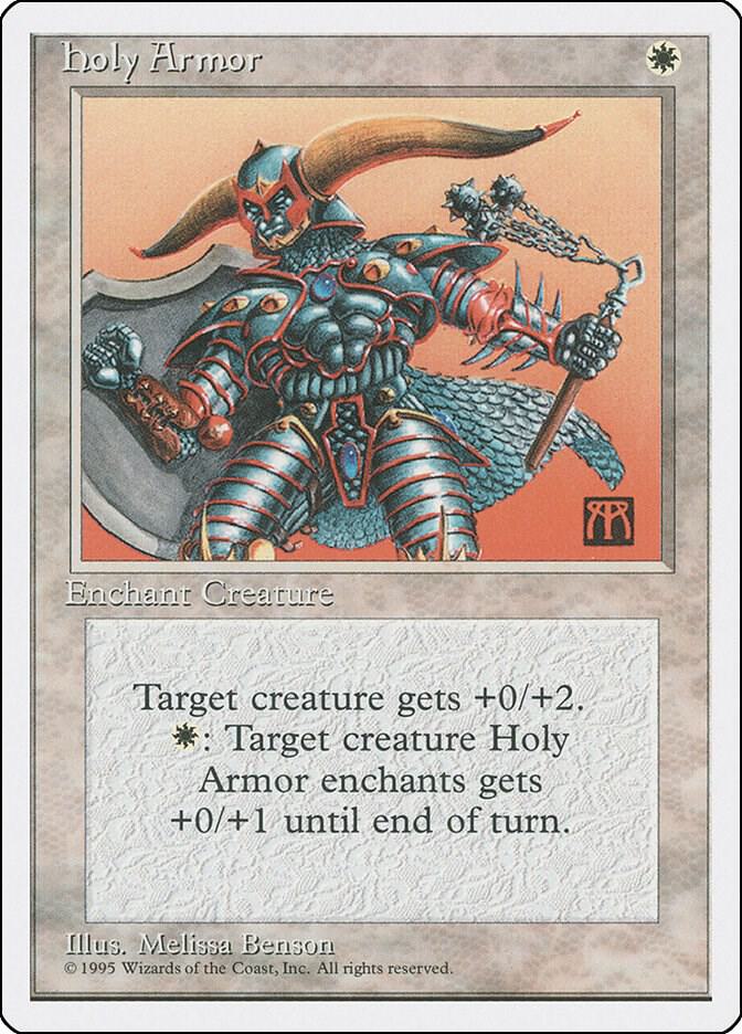 Holy Armor card from Fourth Edition