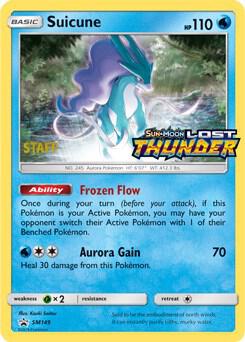 Suicune (Prerelease) [Staff] SM149 card from SM Promos