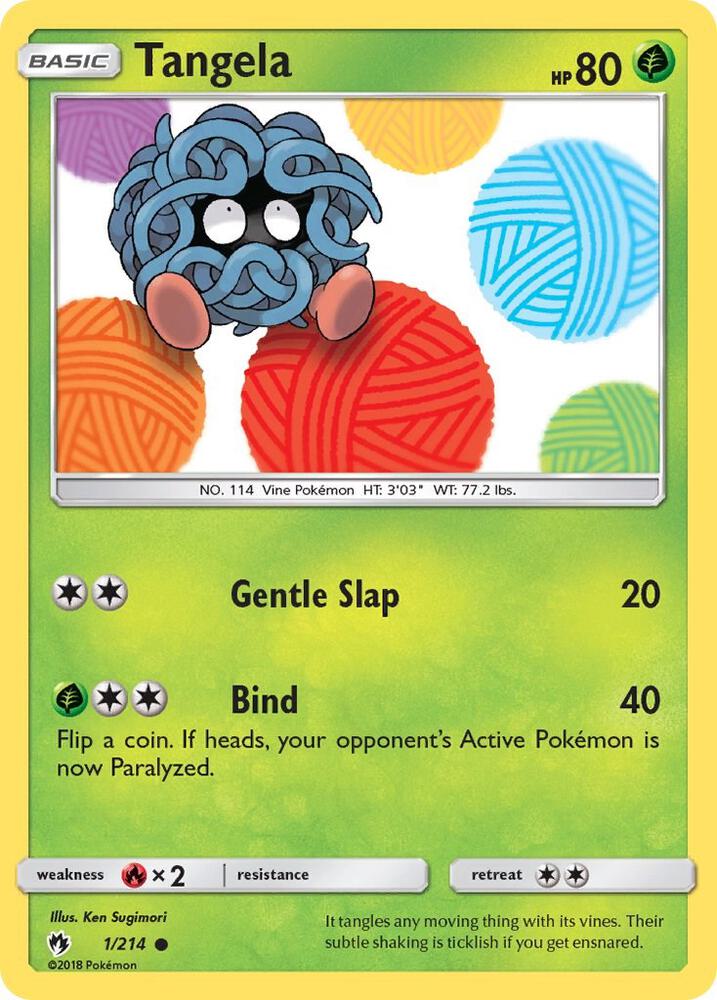 Tangela 1/214 card from SM - Lost Thunder