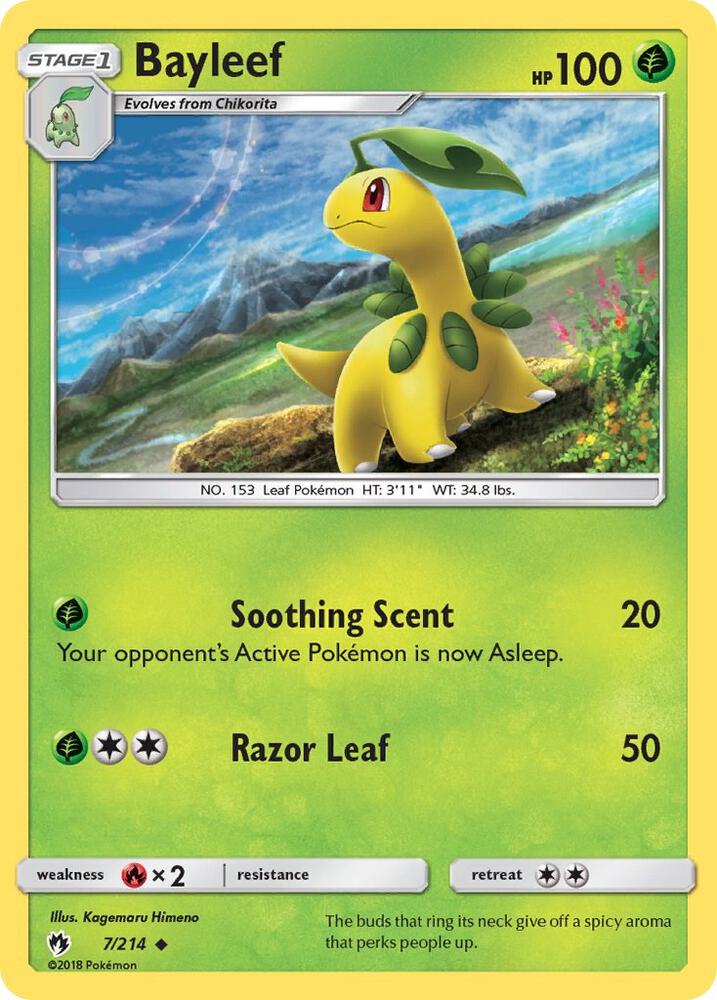 Bayleef 7/214 card from SM - Lost Thunder